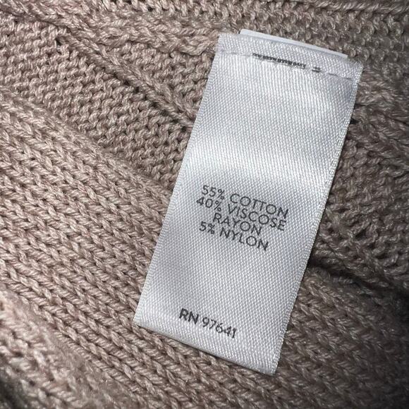 J.Jill size Large oversized, Lagenlook Granolagirl open cable knit open cardigan - Picture 8 of 8